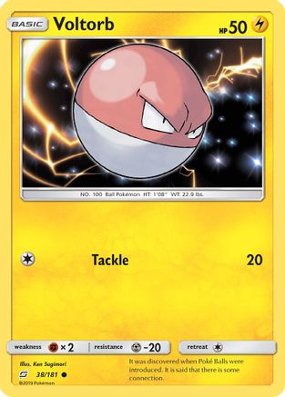 SM  Team Up  038/181 Voltorb  - Reverse Holofoil - Common