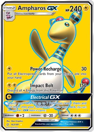 SM  Team Up  163 Ampharos GX (Full Art)  - Holofoil - Ultra Rare