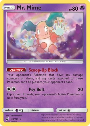 SM  Team Up  066/181 Mr. Mime  - Rare