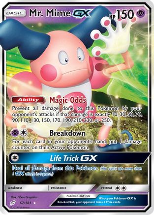 SM  Team Up  067/181 Mr. Mime GX  - Holofoil - Ultra Rare