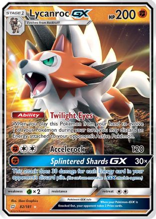 SM  Team Up  082/181 Lycanroc GX  - Holofoil - Ultra Rare