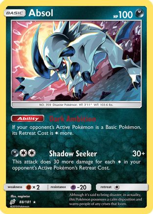 SM  Team Up  088/181 Absol  - Reverse Holofoil - Holo Rare