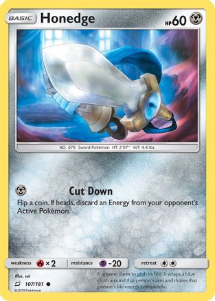 SM  Team Up  107 Honedge  - Reverse Holofoil - Common