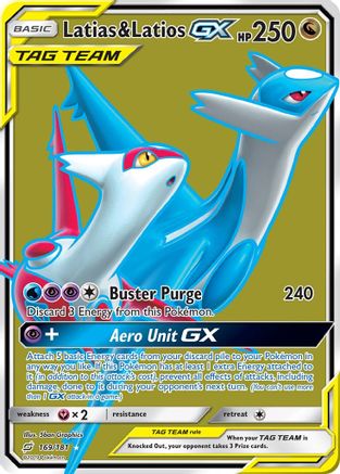 SM  Team Up  169/181 Latias & Latios GX (Full Art)  - Holofoil - Ultra Rare