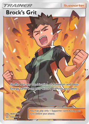SM  Team Up  172 Brock's Grit (Full Art)  - Holofoil - Ultra Rare