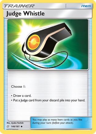 SM  Team Up  146/181 Judge Whistle  - Reverse Holofoil - Uncommon