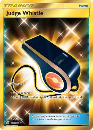 SM  Team Up  194 Judge Whistle (Secret)  - Holofoil - Secret Rare