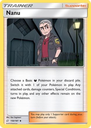 SM  Team Up  150/181 Nanu  - Reverse Holofoil - Uncommon