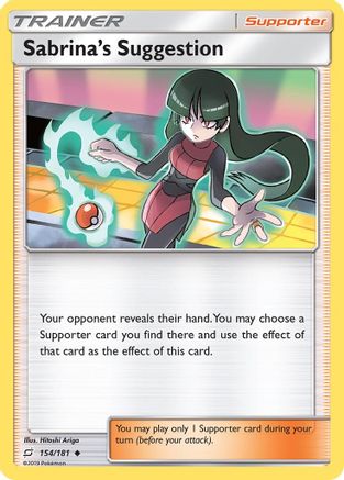 SM  Team Up  154/181 Sabrina's Suggestion  - Uncommon