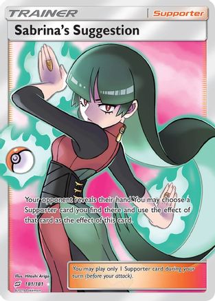 SM  Team Up  181/181 Sabrina's Suggestion (Full Art)  - Holofoil - Ultra Rare