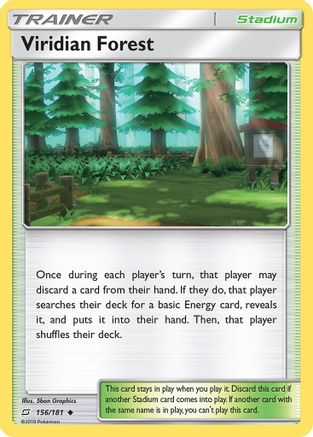 SM  Team Up  156/181 Viridian Forest  - Reverse Holofoil - Uncommon