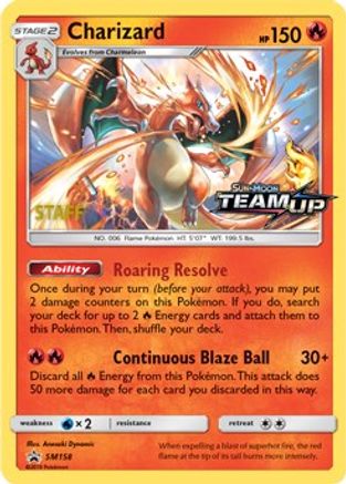 SM Promos  Charizard - SM158 [Staff]  - Holofoil - Promo