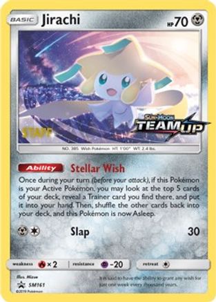 SM Promos  Jirachi - SM161 [Staff]  - Holofoil - Promo