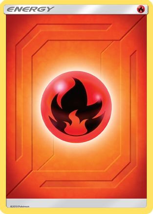 SM  Team Up  Fire Energy (2019 Unnumbered)  - Reverse Holofoil - Common