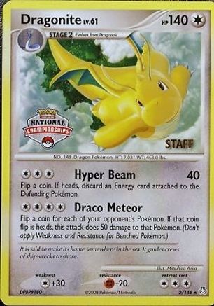 League & Championship Cards /146 Dragonite - 2/146 (National Championships) [Staff]  - Promo