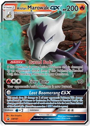 SM Promos  SM187 Alolan Marowak GX  - Holofoil - Promo