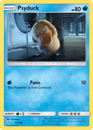 Detective Pikachu  007/18 Psyduck (Holo Common)  - Holofoil - Common