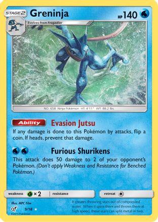 Detective Pikachu  009/18 Greninja  - Holofoil - Holo Rare