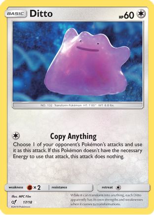 Detective Pikachu  017/18 Ditto  - Holofoil - Holo Rare