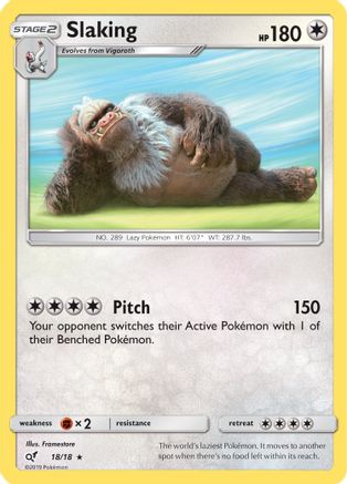 Detective Pikachu  018/18 Slaking  - Holofoil - Rare