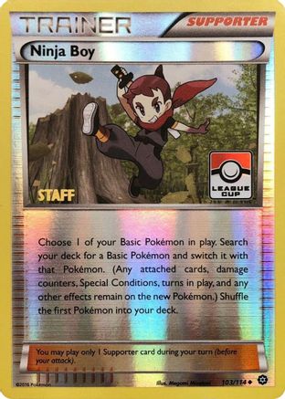 League & Championship Cards /114 Ninja Boy - 103/114 (League Cup) [Staff]  - Reverse Holofoil - Promo