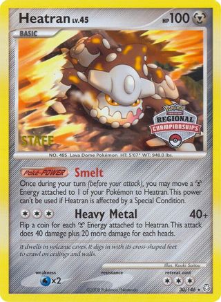 League & Championship Cards /146 Heatran - 30/146 (Regional Championships) [Staff]  - Promo