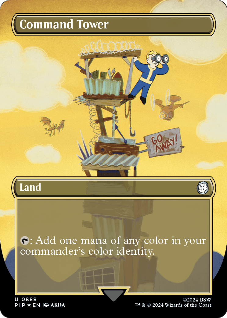 Fallout - (PIP-888) - Command Tower (Borderless) (Surge Foil) (Borderless) Foil