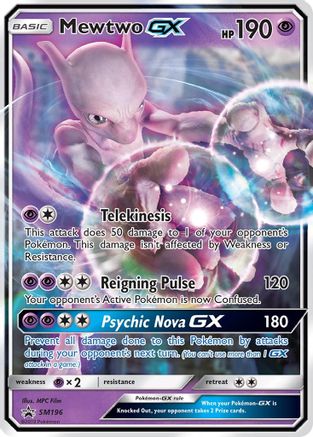 SM Promos  SM196 Mewtwo GX  - Holofoil - Promo