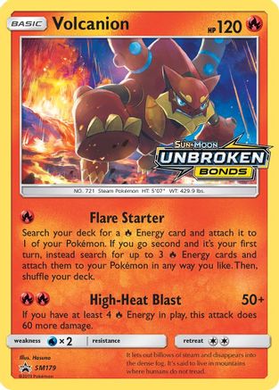 SM Promos  SM179 Volcanion  - Holofoil - Promo