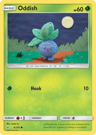 SM  Unbroken Bonds  006/214 Oddish (6)  - Common