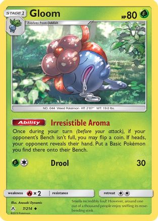SM  Unbroken Bonds  007/214 Gloom  - Uncommon