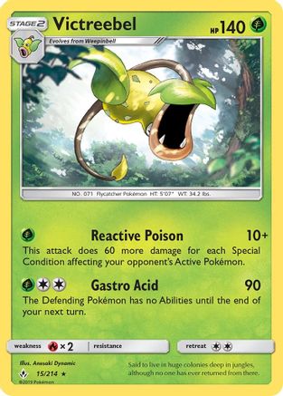 SM  Unbroken Bonds  015/214 Victreebel  - Rare