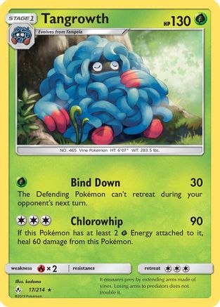 SM  Unbroken Bonds  017 Tangrowth  - Rare