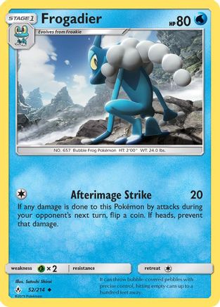 SM  Unbroken Bonds  052/214 Frogadier  - Uncommon