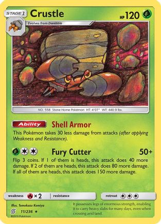 SM  Unified Minds  011/236 Crustle  - Rare