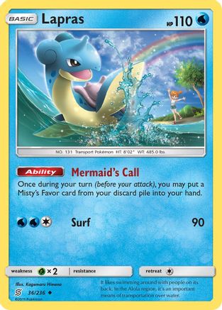 SM  Unified Minds  036/236 Lapras  - Uncommon