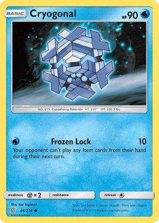 SM  Unified Minds  046/236 Cryogonal  - Reverse Holofoil - Common