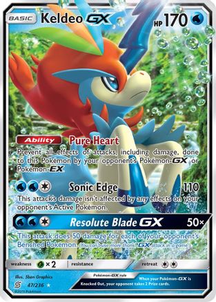SM  Unified Minds  047/236 Keldeo GX  - Holofoil - Ultra Rare