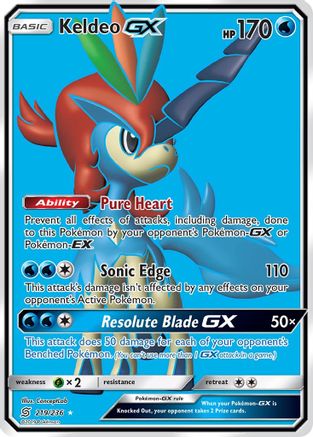 SM  Unified Minds  219 Keldeo GX (Full Art)  - Holofoil - Ultra Rare