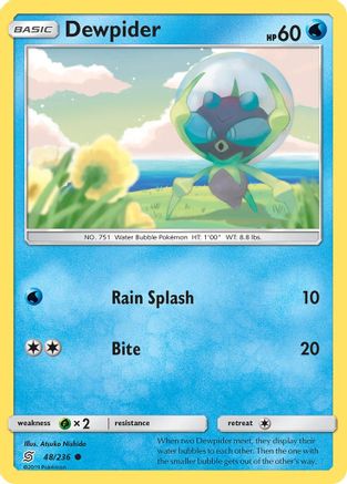 SM  Unified Minds  048/236 Dewpider  - Reverse Holofoil - Common