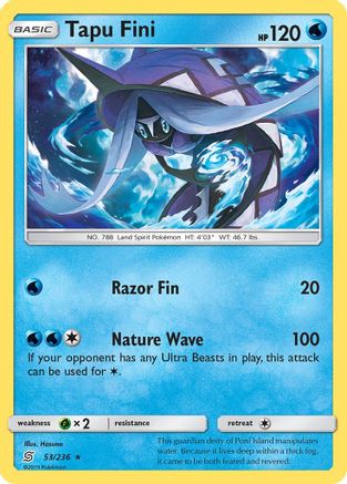 SM  Unified Minds  053/236 Tapu Fini  - Rare