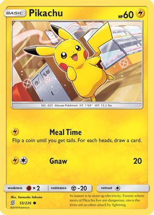 SM  Unified Minds  055/236 Pikachu (55)  - Common