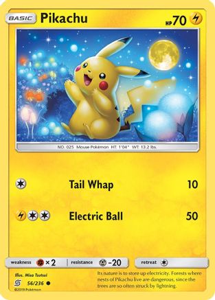 SM  Unified Minds  056/236 Pikachu (56)  - Common