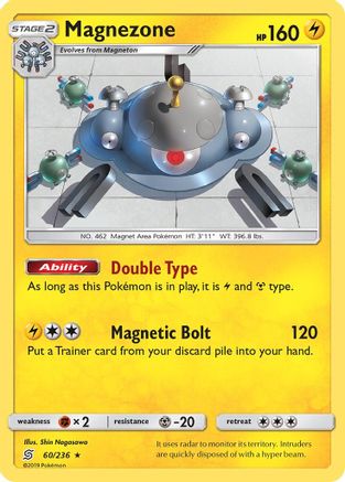 SM  Unified Minds  060/236 Magnezone  - Reverse Holofoil - Holo Rare