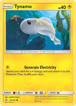 SM  Unified Minds  064/236 Tynamo (64)  - Reverse Holofoil - Common