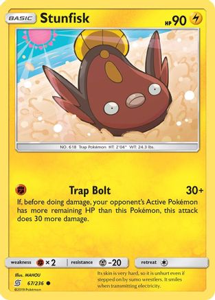 SM  Unified Minds  067/236 Stunfisk  - Reverse Holofoil - Common