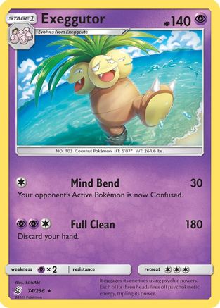 SM  Unified Minds  074 Exeggutor  - Reverse Holofoil - Rare