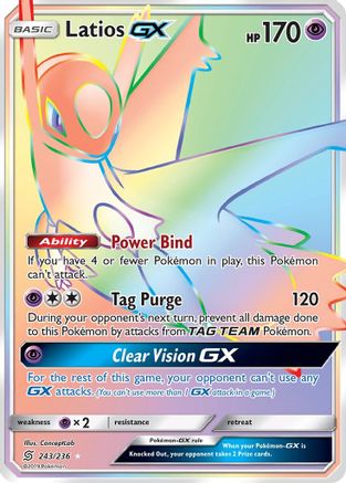 SM  Unified Minds  243 Latios GX (Secret)  - Holofoil - Secret Rare