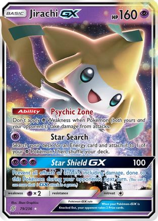 SM  Unified Minds  079/236 Jirachi GX  - Holofoil - Ultra Rare