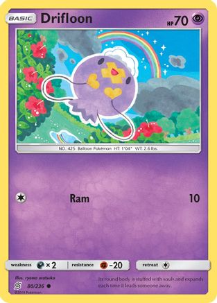 SM  Unified Minds  080/236 Drifloon  - Reverse Holofoil - Common
